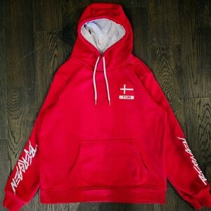 TSM BJERGSEN RED HOODIE MEN'S SIZE M